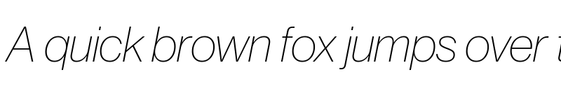 Preview of Neue Haas Grotesk Display Pro 26 XThin Italic font