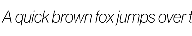 Preview of Neue Haas Grotesk Display Pro 36 Extra Light Italic font