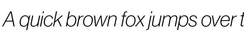 Preview of Neue Haas Grotesk Display Pro 36 Thin Italic font