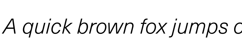 Preview of Neue Haas Unica W1G Light Italic font