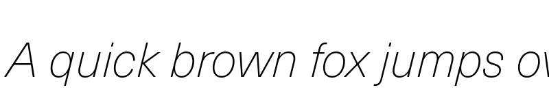 Preview of Neue Haas Unica W1G Thin Italic font