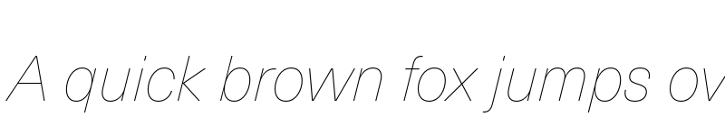 Preview of Neue Haas Unica W1G UltraLight Italic font