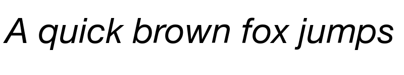 Preview of Neue Helvetica Italic font