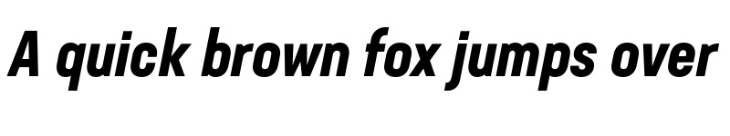 Preview of Neusa Next Std Condensed Bold Italic font