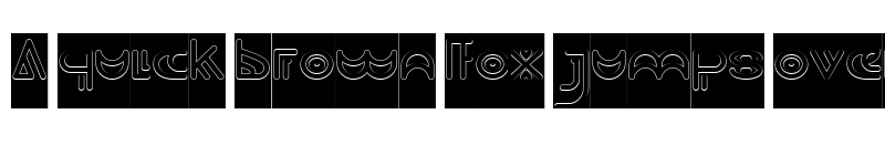 Preview of NEVER ENDING MAZE-Hollow-Invers Regular font