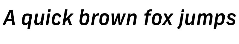 Preview of New Frank Medium Italic font