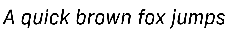 Preview of New Frank Regular Italic font