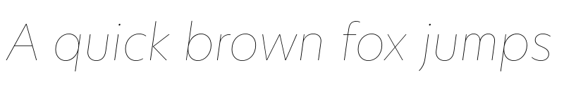 Preview of New Hero Hairline Italic font