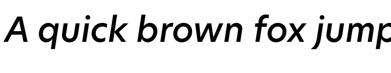 Preview of New Hero Medium Italic font