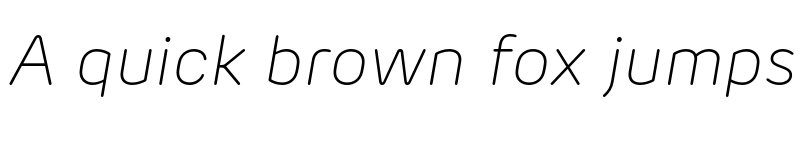 Preview of New Rubrik ExtraLight Italic font