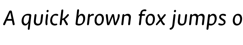 Preview of New Zen Medium Italic font