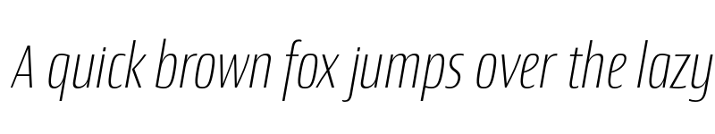 Preview of Newbery Sans Pro Cd ExtraLight It font