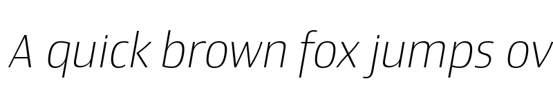 Preview of Newbery Sans Pro ExtraLight It font