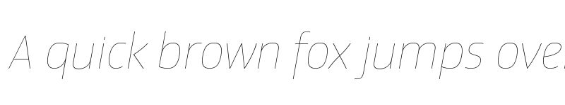 Preview of Newbery Sans Pro Thin It font