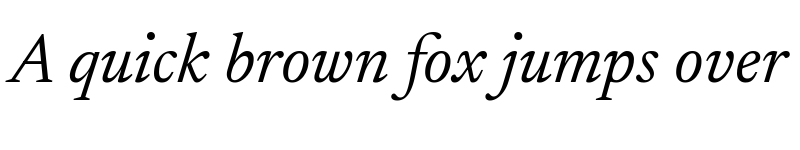 Preview of Newsreader Italic font