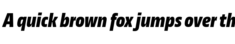 Preview of NewsSans BlackCond Italic font