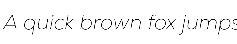 Preview of NexaText ThinItalic font