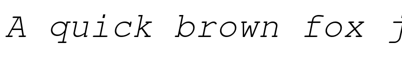 Preview of Nimbus Mono Regular Oblique font