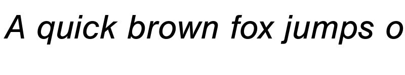 Preview of Nimbus Sans Regular Italic font