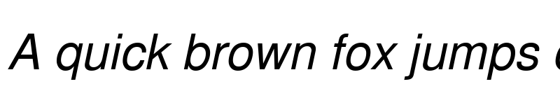 Preview of NimbusSanL Italic font