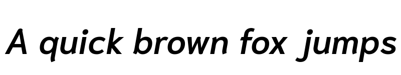 Preview of Niramit SemiBold Italic font