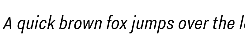 Preview of Nitti Grotesk Condensed Italic font