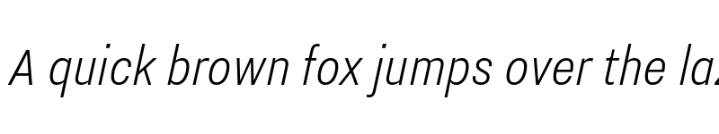 Preview of Nitti Grotesk Condensed Light Italic font