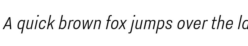 Preview of Nitti Grotesk Condensed SemiLight Italic font