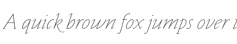Preview of Nocturne Serif ExtraThin Italic font