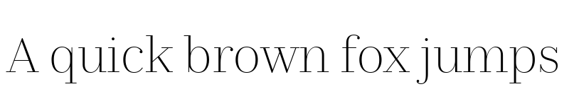 Preview of Nomada Didone Extrathin font