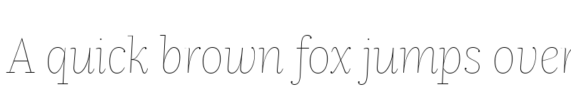 Preview of Nomada Didone Hairline Italic font