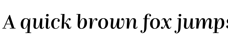 Preview of Nomada Didone Medium Italic font