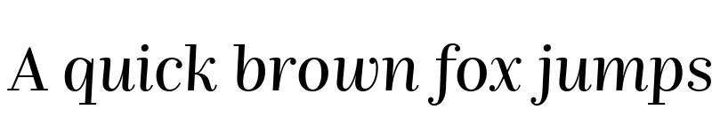 Preview of Nomada Didone Regular Italic font