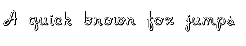 Preview of NoodleShaded Regular font