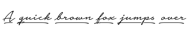 Preview of Notera 2 Underline PERSONAL USE Light font