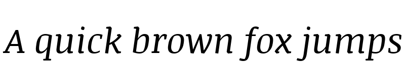 Preview of Noticia Text Italic font