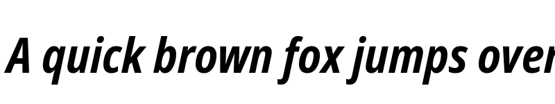 Preview of Noto Sans Condensed Bold Italic font