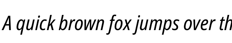 Preview of Noto Sans Condensed Italic font