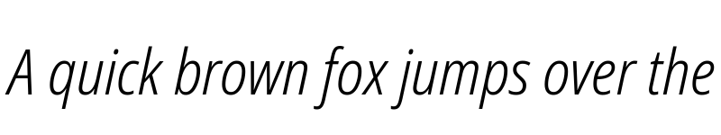 Preview of Noto Sans Condensed Light Italic font