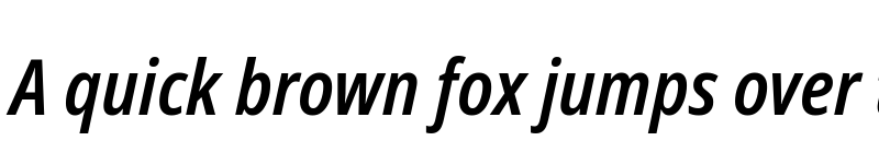 Preview of Noto Sans Condensed SemiBold Italic font