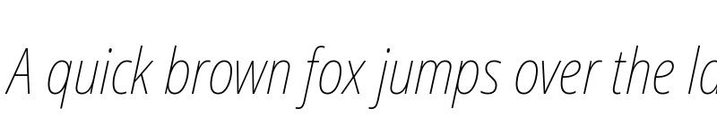 Preview of Noto Sans Condensed Thin Italic font