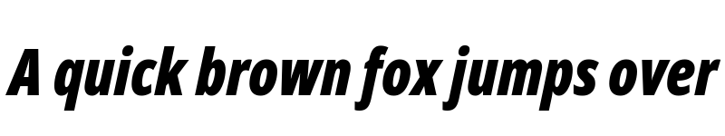 Preview of Noto Sans Display ExtraCondensed Black Italic font