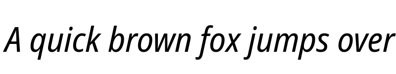 Preview of Noto Sans Display SemiCondensed Italic font