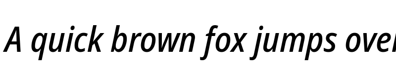 Preview of Noto Sans Display SemiCondensed Medium Italic font