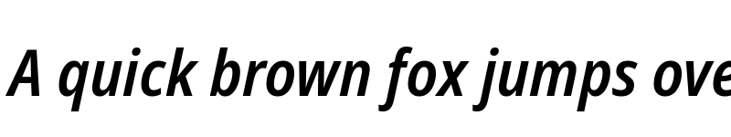 Preview of Noto Sans Display SemiCondensed SemiBold Italic font