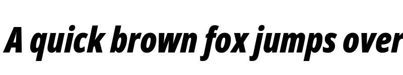 Preview of Noto Sans ExtraCondensed Black Italic font