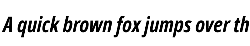 Preview of Noto Sans ExtraCondensed Bold Italic font