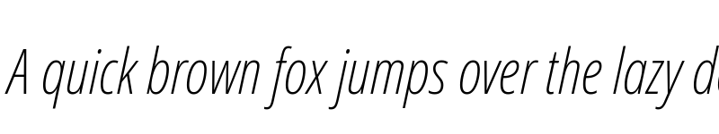 Preview of Noto Sans ExtraCondensed ExtraLight Italic font