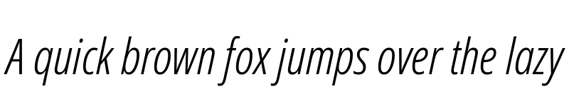 Preview of Noto Sans ExtraCondensed Light Italic font