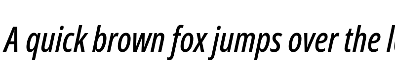 Preview of Noto Sans ExtraCondensed Medium Italic font